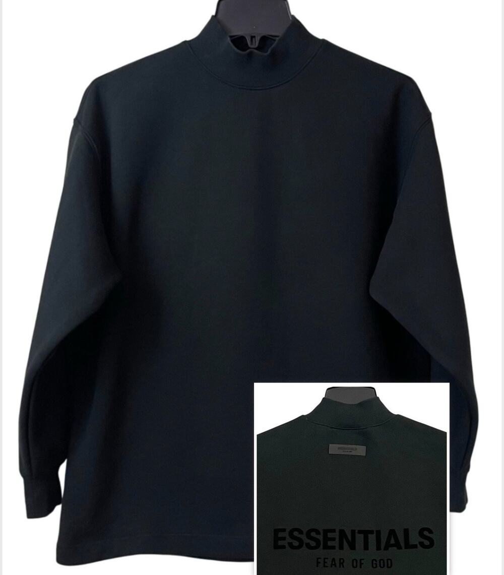 Fear of God Essentials Sweatshirt Mens XXS Black Pullover Stretch Limo Neck